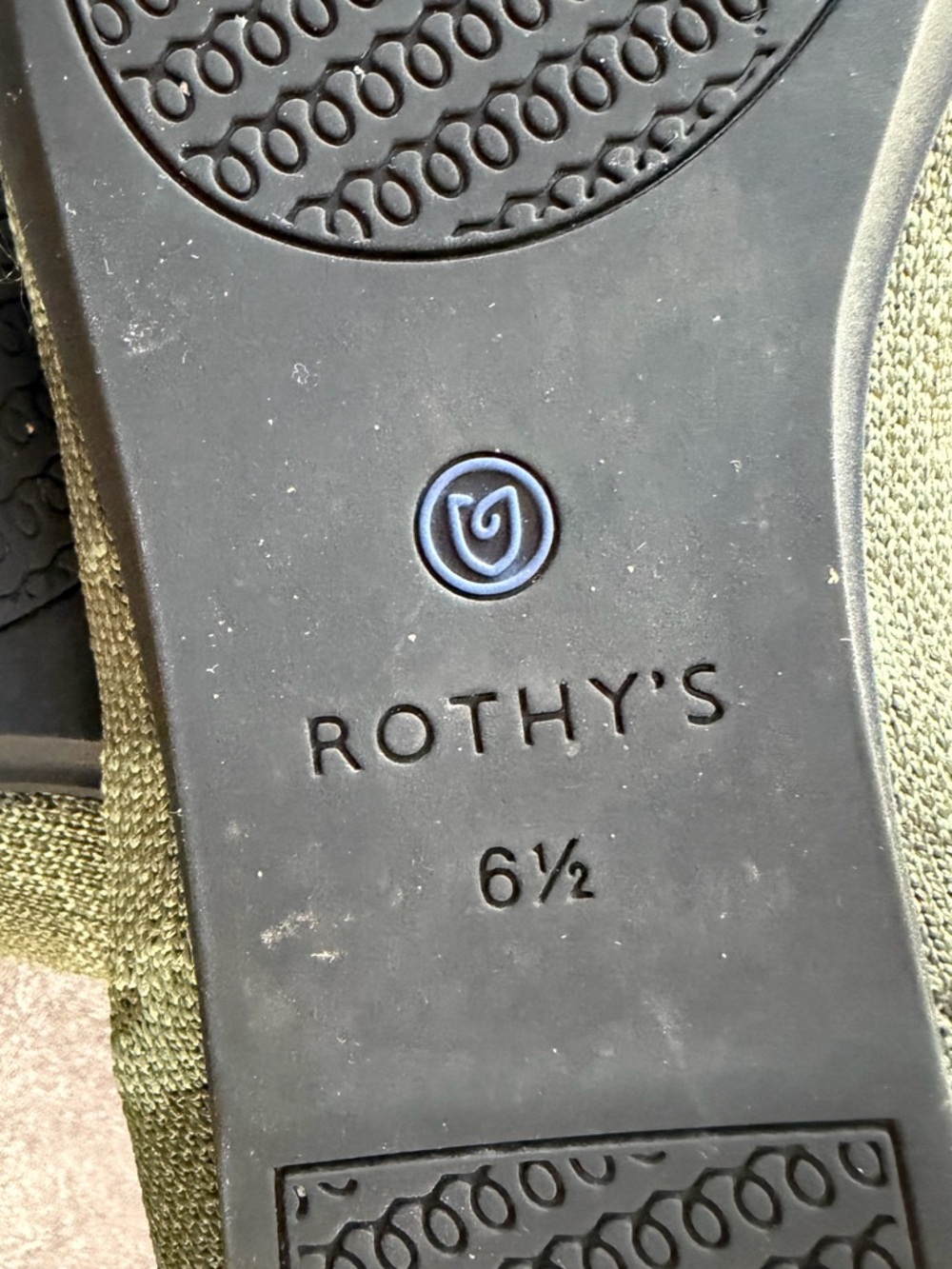 Rothy's loafer olive green Camouflage Slip-On Shoes flats knit washable Size 6.5 - Picture 9 of 10